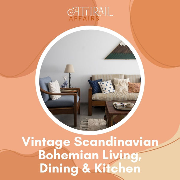 Vintage Scandinavian Bohemian  Living, Dining & Kitchen