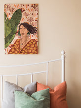 Load image into Gallery viewer, Girl In The Green Earrings Tapestry