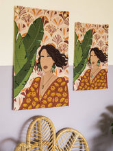 Load image into Gallery viewer, Girl In The Green Earrings Tapestry