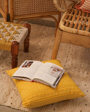 Load image into Gallery viewer, Attirail Bohemian Aztec Design Mustard Colored Cushion