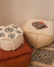 Load image into Gallery viewer, Attirail Bohemian Boho Lulu Beige Floor Pouf