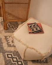 Load image into Gallery viewer, Attirail Bohemian Boho Lulu Beige Floor Pouf