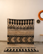 Load image into Gallery viewer, Attirail Bohemian Handloom Marrakesh Floor Rug Mediterranean Black & White