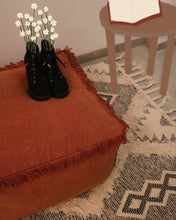 Load image into Gallery viewer, Attirail Bohemian Boho Lulu Earth Floor Pouf Rust