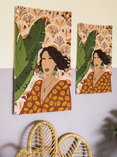 Load image into Gallery viewer, Girl In The Green Earrings Tapestry

