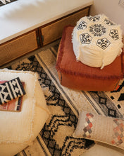 Load image into Gallery viewer, Attirail Bohemian Boho Madeline Floor Pouf White
