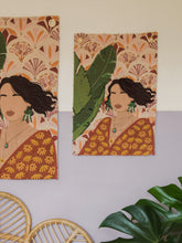 Load image into Gallery viewer, Girl In The Green Earrings Tapestry
