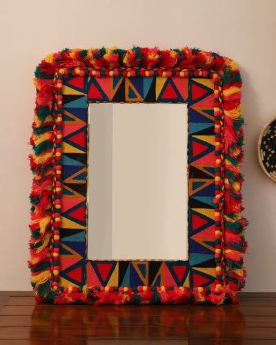 Attirail Bohemian Wall Decor Mirror Boho Vivid Muse Rectangle  Mirror